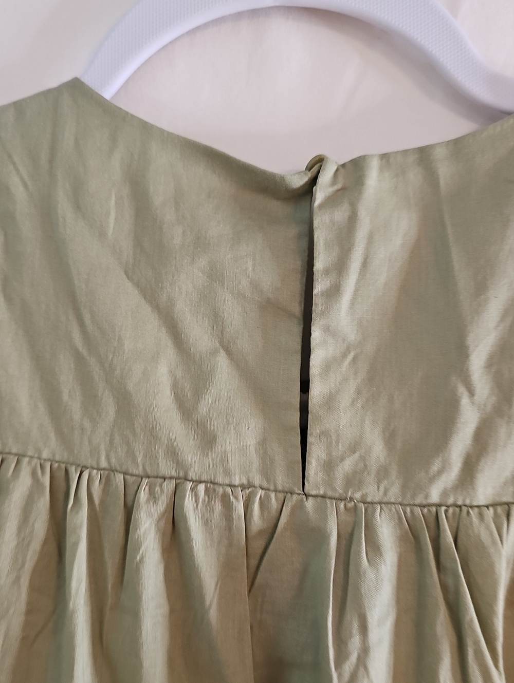 Olive Tiered A-Line Dress Skirt - Picture 4 of 8